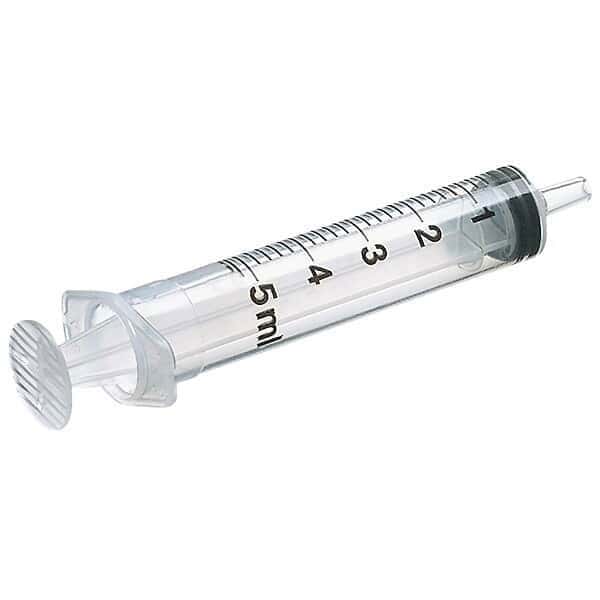 ColeParmer Clear Disposable Syringe, Luer Slip Eccentric Tip, Non