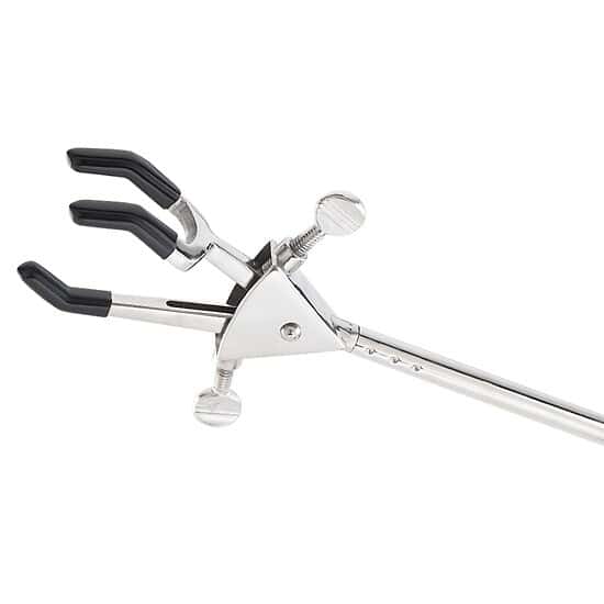 Cole-Parmer Standard 3-Prong Extension Clamp, Dual, Small, Nickel-Plated Zinc