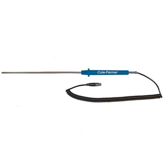 Cole-Parmer General Purpose RTD Probe, 100 Ohm, 5-ft Coil Cable; 18
