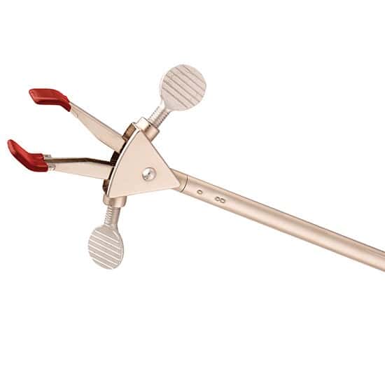 Cole-Parmer Two-Prong Extension Clamp, Dual Adjustment, Medium, Stainless Steel