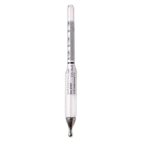 Cole-Parmer 1.000/1.250 Specific Gravity Hydrometer for Liquids Heavier Than Water