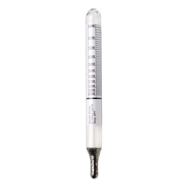 Cole-Parmer 1.200/1.425 Specific Gravity and 24/41 Degree Baume Dual Scale Hydrometer for Liquids Heavier Than Water