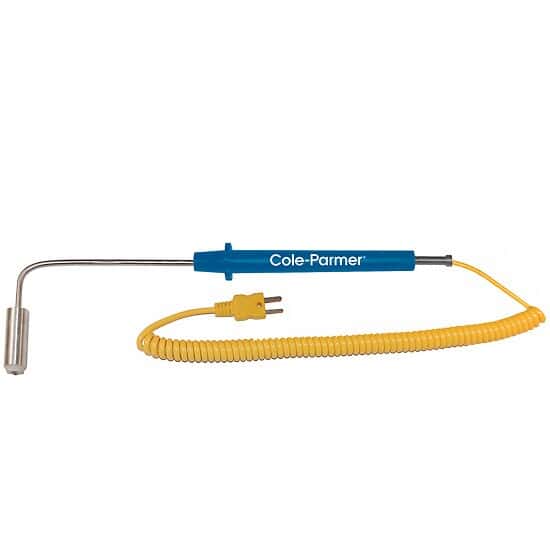 Cole-Parmer Type-K, 90 Angle Surf Probe, 8.5