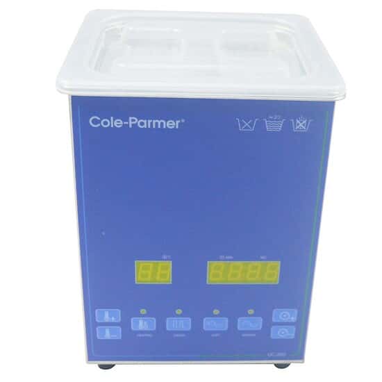 Cole-Parmer UC 200 Ultrasonic Cleaner with Digital Timer and Heat, 2 Liter, 120 VAC