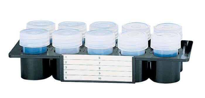 Sample Vial, PFA, with Organizing Tray and Cap, 33 mm Thread, 30 mL; 10/Tray