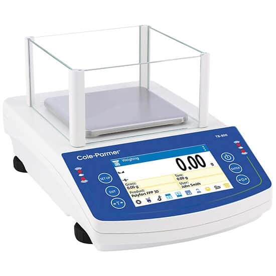 Cole-Parmer TB-800-360i Precision Toploading Balance with Touchscreen, 360g x 1mg, Internal Calibration