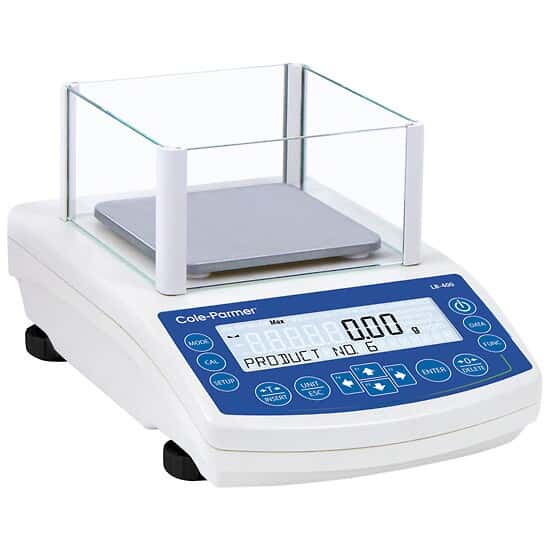 Cole-Parmer LB-400-360i Precision Toploading Balance with LCD, 360g x 1mg, Internal Calibration