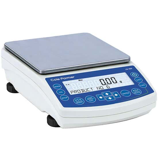 Cole-Parmer LB-400-4500i Precision Toploading Balance with LCD, 4500g x 0.01g, Internal Calibration
