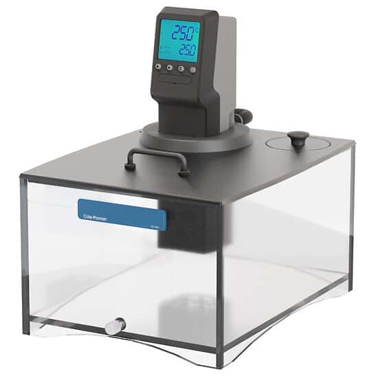 Cole-Parmer RH-400 Polycarbonate Open Heated Circulating Bath System, 23 L, Amb +10 to 85°C; 120 V