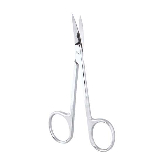 Cole-Parmer Iris Fine Tip Scissors, Standard Grade, Curved, 4.5
