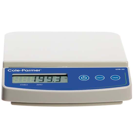 Cole-Parmer EB-50-2000 115v Compact Portable Toploading Balance, 2000g x 1g, Universal Voltage