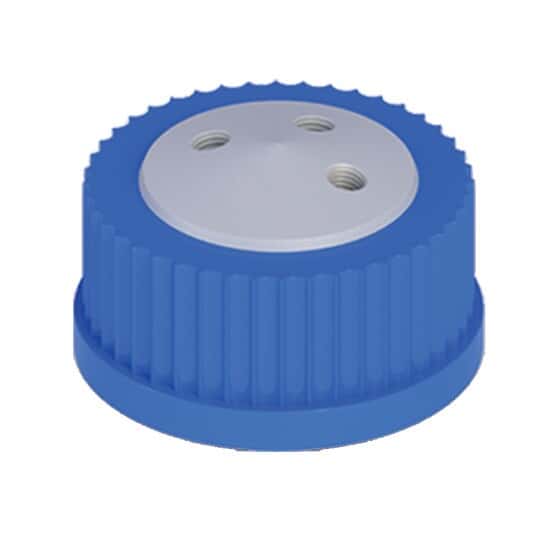 Cole-Parmer VapLock™ Solvent Delivery Cap, three 1/4