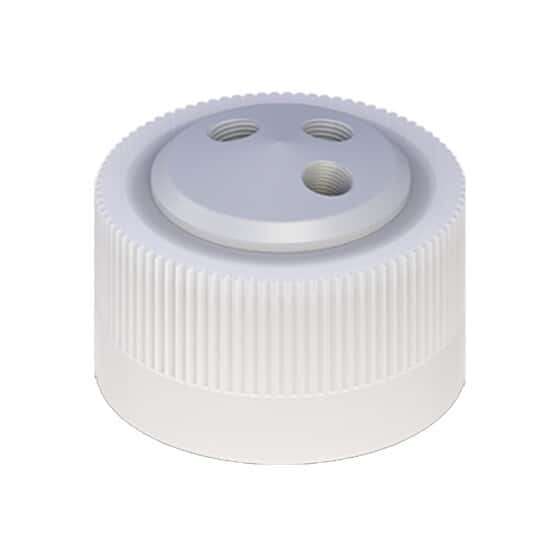 Cole-Parmer VapLock™ Solvent Delivery Cap, three 1/4