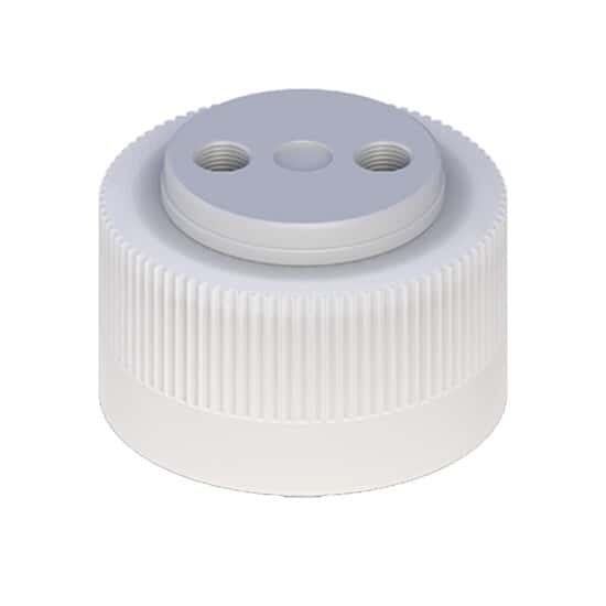 Cole-Parmer VapLock™ Solvent Delivery Cap with FFKM Air Inlet Valve, Two 1/4-28 ports, 38-430; 1/EA