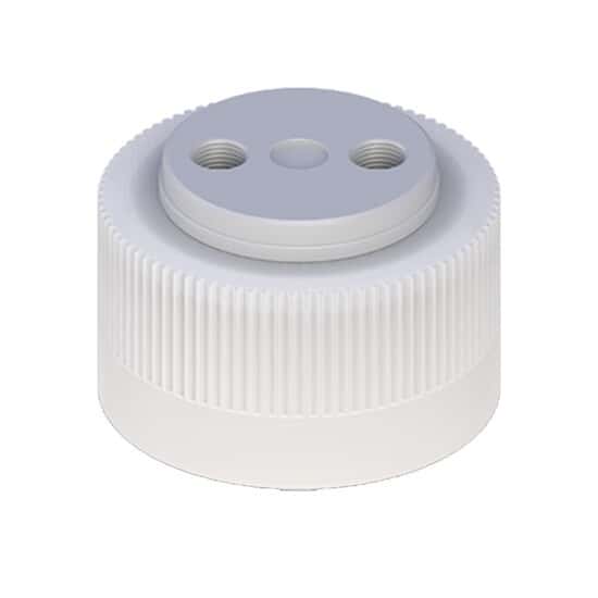 Cole-Parmer VapLock™ Solvent Delivery Cap with Viton Air Inlet Valve, Two 1/4-28 ports, 38-430; 1/EA