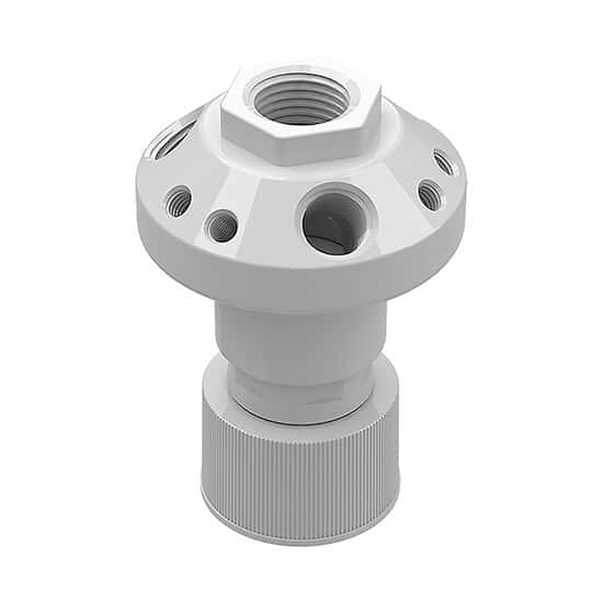 Cole-Parmer VapLock™ Solvent Waste Manifold, PTFE, GL38, 1x1/2