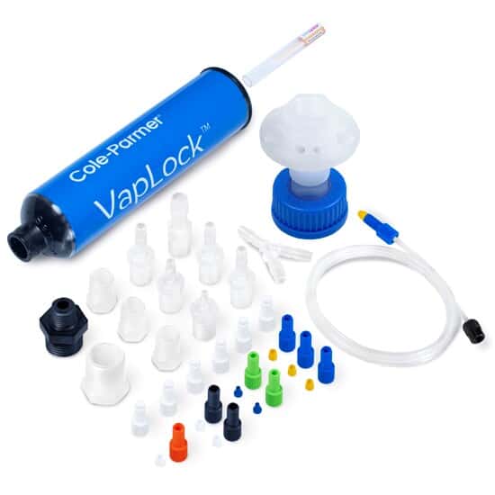 Cole-Parmer VapLock™ Solvent Waste Kit, PTFE, GL45, 1x1/2