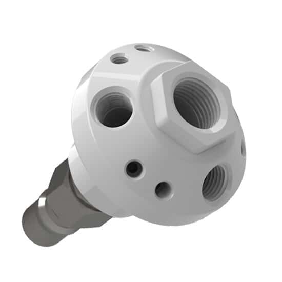 Cole-Parmer VapLock™ Solvent Waste Manifold, PTFE, Justrite SS, 1x1/2