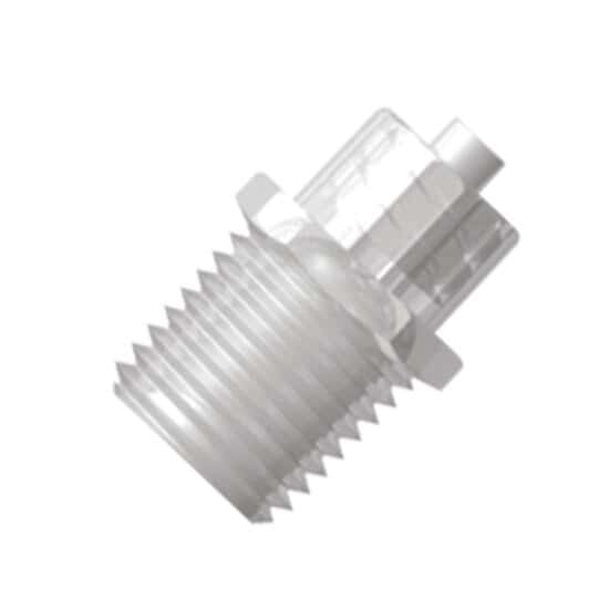 ColeParmer VapLock™ Filter Adapter, Luer lock x 1/4" NPT(M), natural