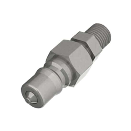 Cole-Parmer VapLock™ Adapters for Exhaust Filters, Justrite® Centura Quick-Disconnect, Straight, Stainless Steel and PTFE