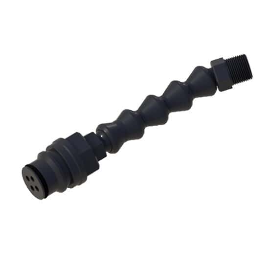 Cole-Parmer VapLock™ Adapters for Exhaust Filters, Justrite® Centura Quick-Disconnect, Straight, Adjustable, Polypropylene/EPDM/Black Acetal