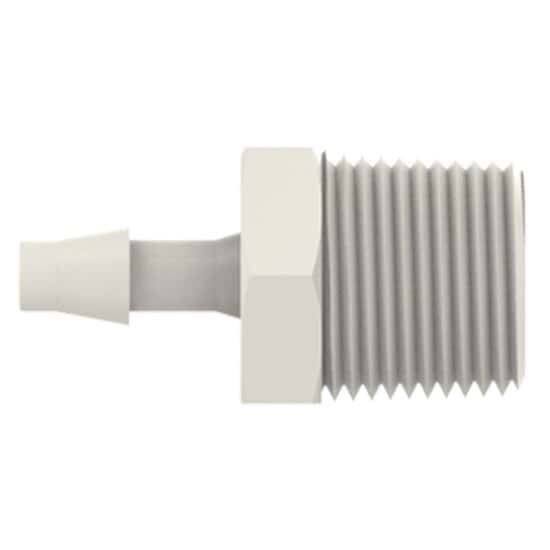 Cole-Parmer VapLock™ Fitting, Polypropylene,  Straight, Hose Barb to Threaded Adapter, 5/16