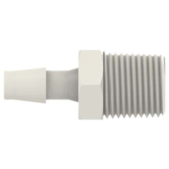 Cole-Parmer VapLock™ Fitting, Polypropylene,  Straight, Hose Barb to Threaded Adapter, 3/8