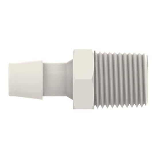 Cole-Parmer VapLock™ Fitting, Polypropylene,  Straight, Hose Barb to Threaded Adapter, 1/2
