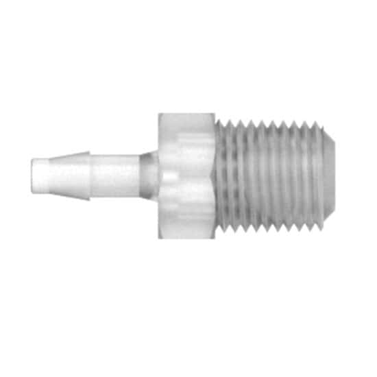 Cole-Parmer VapLock™ Fitting, Polypropylene,  Straight, Hose Barb to Threaded Adapter, 5/32