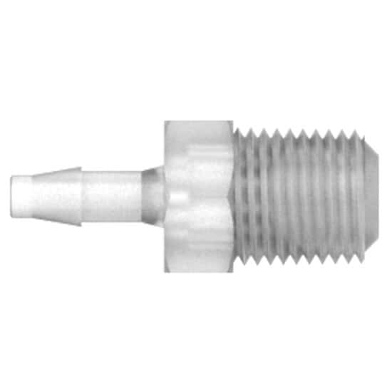 Cole-Parmer VapLock™ Fitting, Polypropylene,  Straight, Hose Barb to Threaded Adapter, 1/8