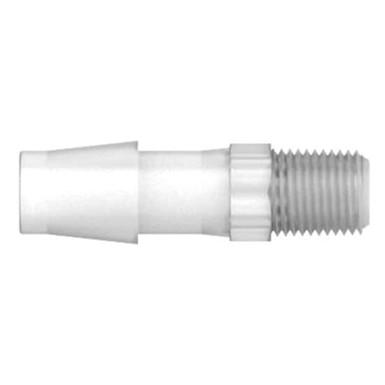 Cole-Parmer VapLock™ Fitting, Polypropylene,  Straight, Hose Barb to Threaded Adapter, 3/8