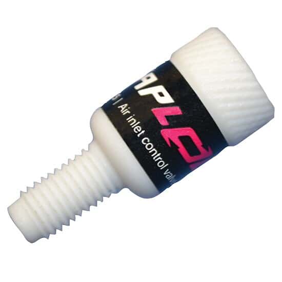 Cole-Parmer VapLock™ Relief Valve, 1/4-28 UNF(M), 1-2.5 psi crack pressure, PTFE & Viton; 1ea