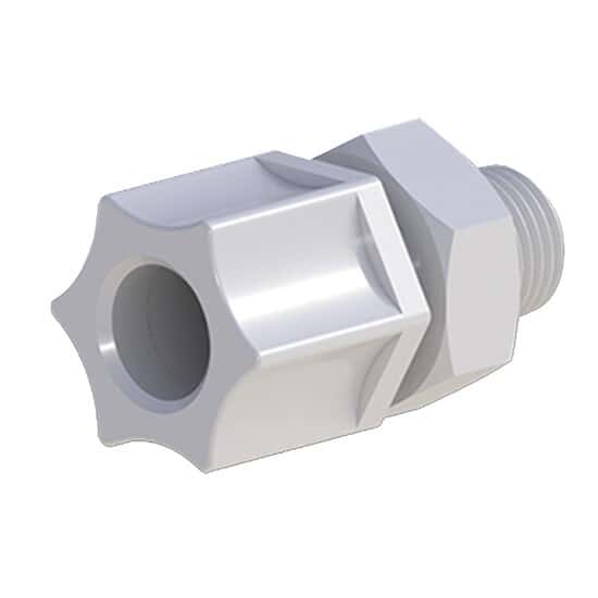 Cole-Parmer VapLock™ Fitting, Polypropylene, Straight, Compression to Threaded Adapter, 1/2