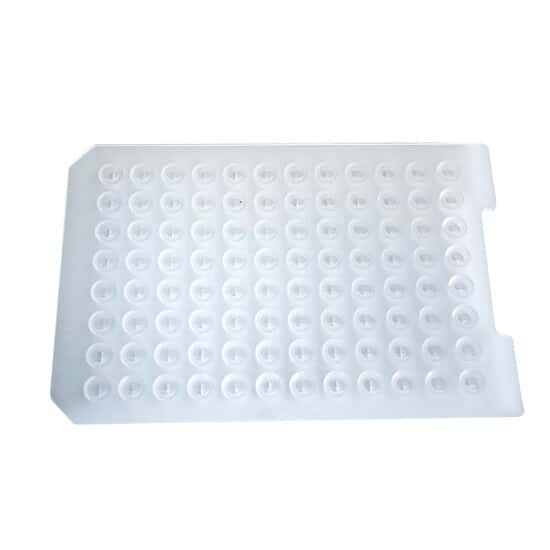 Cole-Parmer 96-Well Microplate Sealing Mat, Silicone, Shallow Well, Round, Pre-Slit; 5/PK