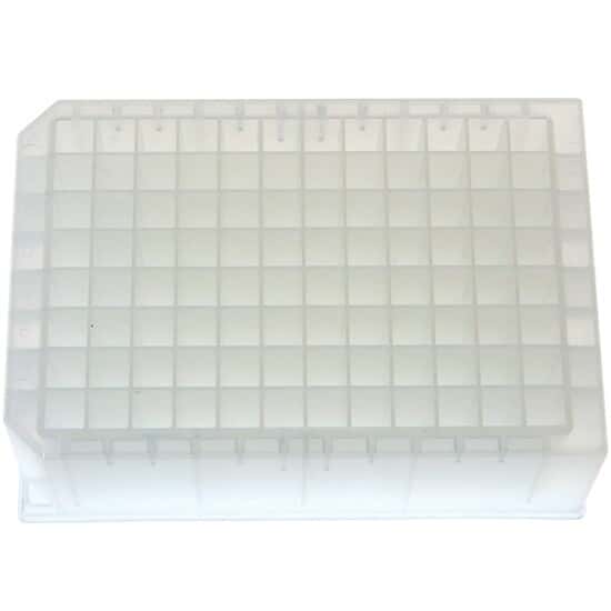 Cole-Parmer 96-Well Microplate, Deep Well, Square, Toughened PP, 2 mL; 50/PK
