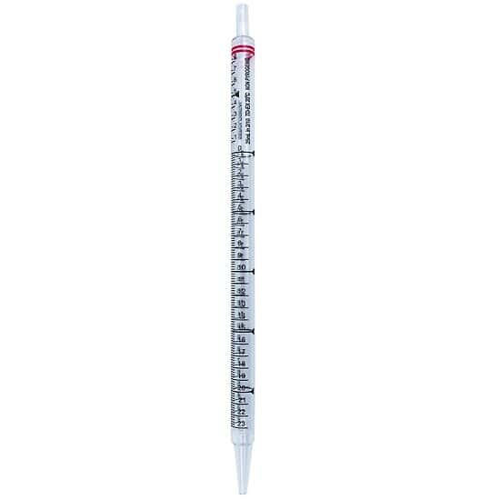 Cole-Parmer Sterile Serological Pipettes, 25 mL, Standard Tip, Polystyrene (PS), 15 Bulk Packs of 10 Pipettes/Pack (150 Total Pipettes)