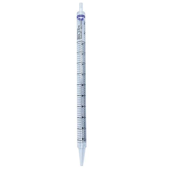 Cole-Parmer Sterile Serological Pipettes, 50 mL, Standard Tip, Polystyrene (PS), 10 Bulk Packs of 10 Pipettes/Pack (100 Total Pipettes)
