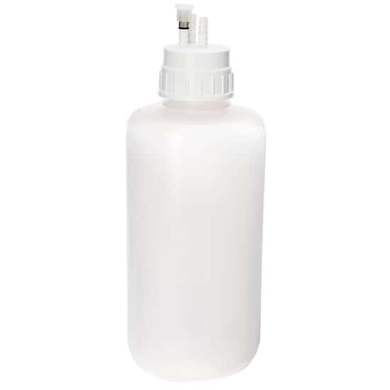 Cole-Parmer Vacuum Bottle, PPCO, Barbed Tube Fittings Cap, 2 L