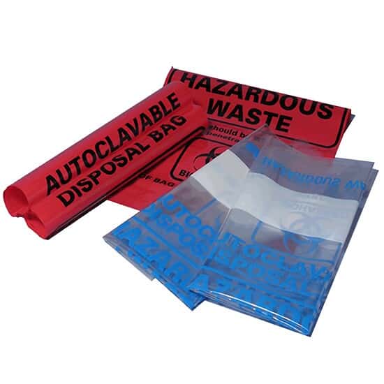 Cole-Parmer Autoclavable Biohazard Bags, Red, 8.5