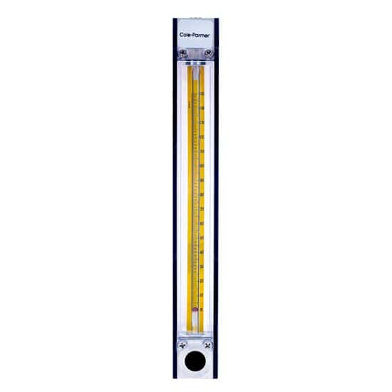 Cole-Parmer Variable Area Flowmeter, 316 Stainless Steel, Stainless Steel Float, 1/8