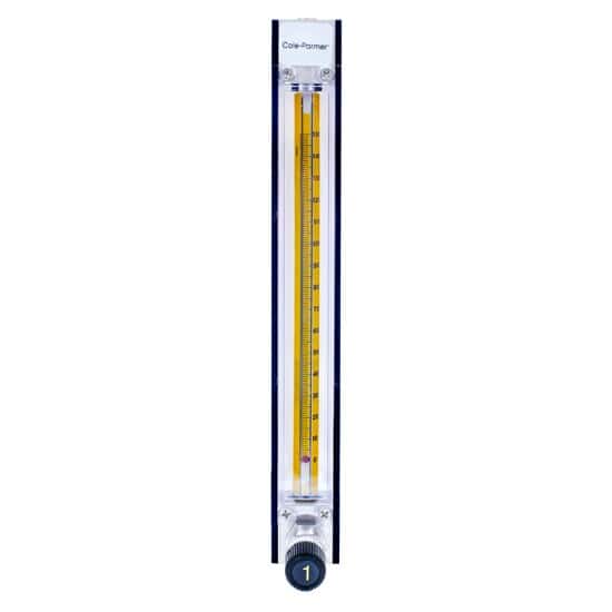 Cole-Parmer Variable Area Flowmeter, 316 Stainless Steel, Stainless Steel Float, 1/8