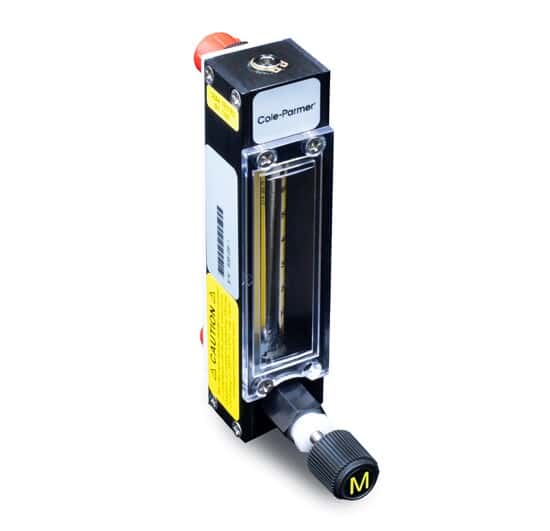 Cole-Parmer Variable Area Flowmeter, 65 mm, Aluminum Fitting, 1/8