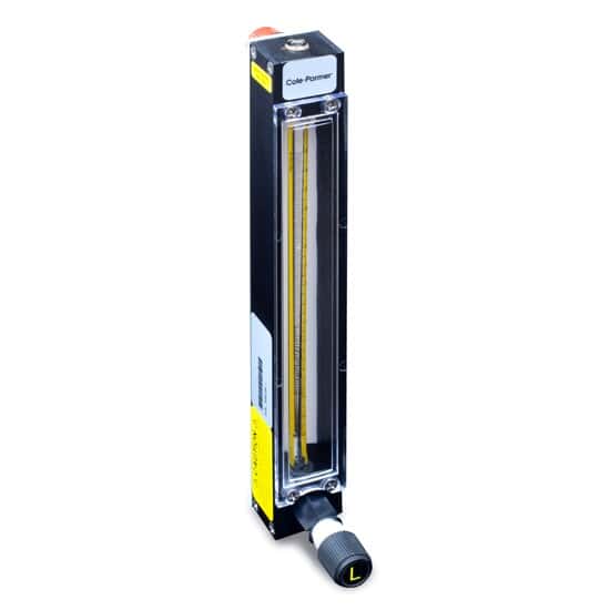 Cole-Parmer Variable Area Flowmeter, 150 mm, Aluminum Fitting, 1/8