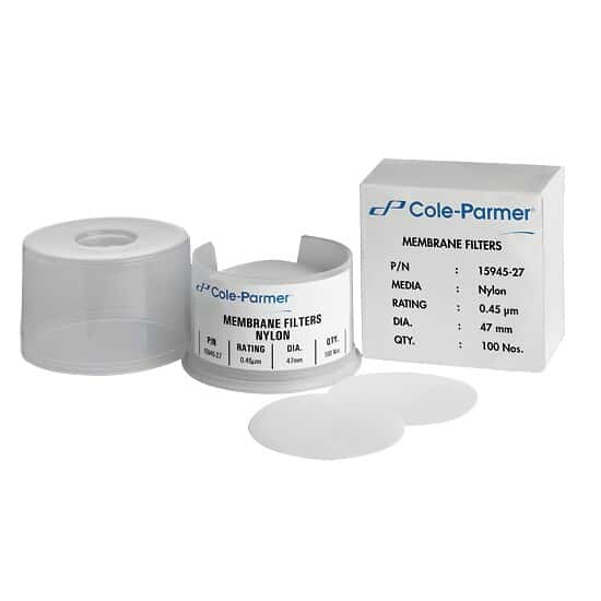 Stonylab 50-Pack Nylon Membrane Filters - 0.45 Um Pore Size, 47 Mm Diameter Hydrophilic Lab Filters
