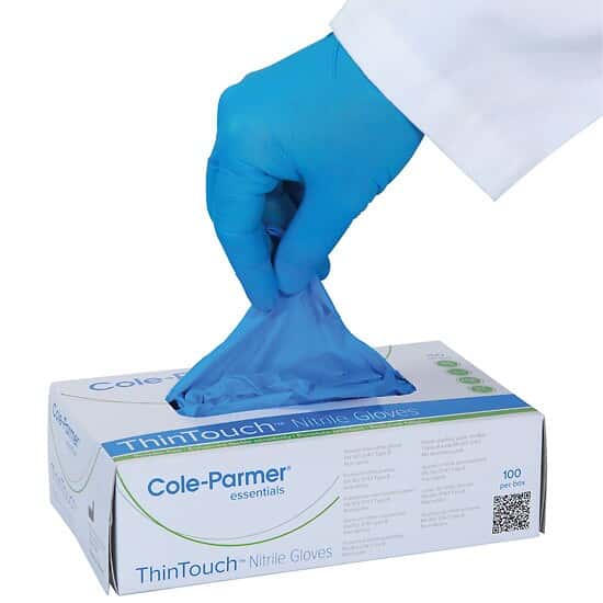 Cole-Parmer ThinTouch™  Powder-Free Blue Disposable Nitrile Gloves, X-Large; 1000/CS