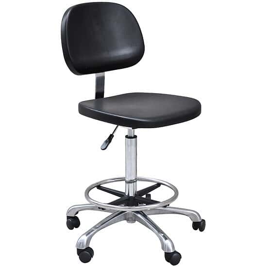 Cole-Parmer Adjustable Anti-static Chair, Black, Conductive PU, 400-580mm