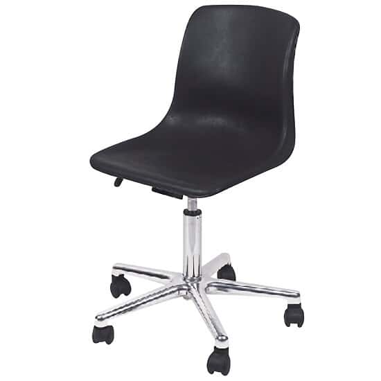 Cole-Parmer Adjustable Anti-static Chair, Black, Conductive PU, 440-580mm