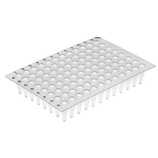 Cole-Parmer 96 Well PCR Plate, 0.2 mL, No Skirt, Standard; 50/PK