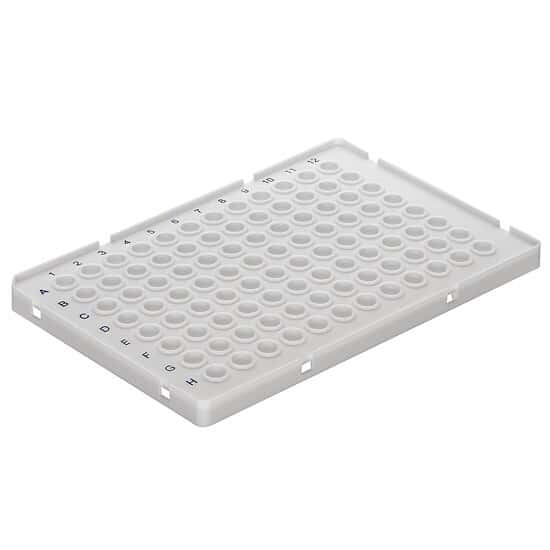 Cole-Parmer 96 Well QPCR Plate, 0.1 mL, Semi Skirted, White, Low Profile; 50/PK
