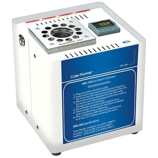 Cole-Parmer HCB-300-400D Portable Dry Block Calibrator, 240VAC